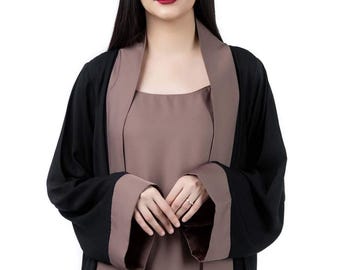 Open abaya-jurk: abaya van stof Nida voor Eid