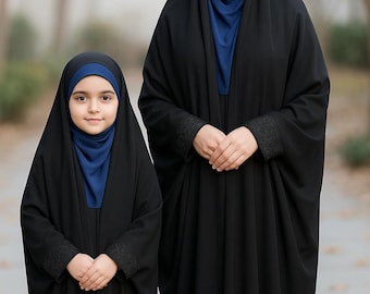 Bijpassende abaya voor moeder en dochter, elegante islamitische kleding