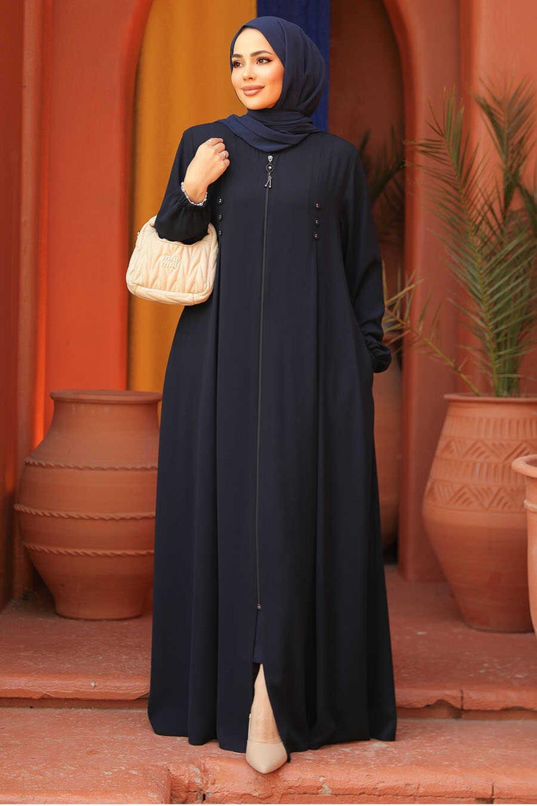 Elegant Turkish Maxi Abaya Dress: Wedding, Eid, Ramadan - Etsy