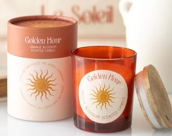 Golden Hour Orange Blossom Scented Candle