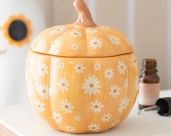 Groovy Pumpkin Ceramic Wax Melt Burner & Essential Oil Diffuser