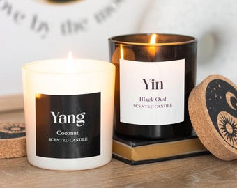 Yin & Yang Coconut Scented Candle Set Home Decor Gift