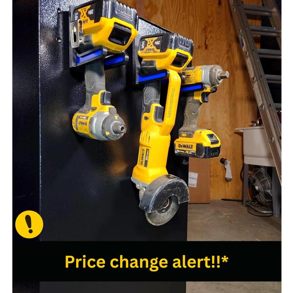Magnetic Power Tool Holder – Heavy Duty Magnetic Tool Mount with solid metal core for Garage or Workshop Organization