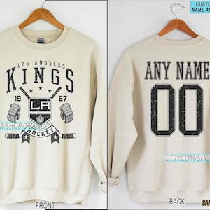 Personalized Los Angeles Hockey Sweatshirt, Los Angeles Kings crewneck, Los Angeles Hockey shirt, Custom Hockey Shirt, Hockey Number Shirt