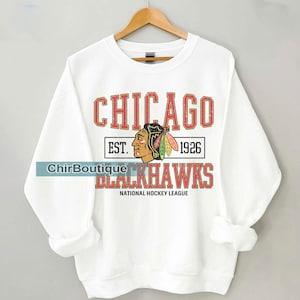 Chicago Blackhawks Sweatshirt Crewneck, Vintage Blackhawks shirt, Chicago Hockey Fan shirt, Hockey Tee, Blackhawks Sweatshirt