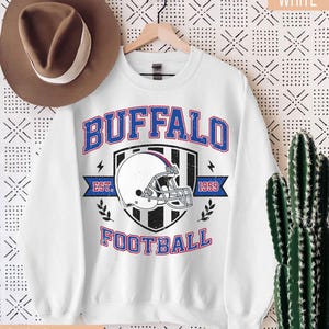 sweat-shirt de football Buffalo vintage, maillot de football Buffalo, t-shirt de fan de football Buffalo, t-shirt Buffalo, vêtements pour le jour du match