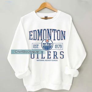 Vintage Edmonton Hockey-sweater, retro Edmonton-hockeyshirt, Edmonton Hockey-fanshirt, Edmonton-sweater, aangepast hockey-T-shirt