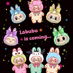 Labubu Designs PNG, Labubu Png, Labubuu Sublimation, T Shirt Design, Monster Characters,