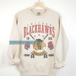 Chicago Blackhawks Sweatshirt Crewneck, Vintage Blackhawks shirt, Chicago Hockey Fan shirt, Hockey Tee, Blackhawks Sweatshirt