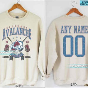 Personalized Colorado Hockey Sweatshirt, Colorado Avalanche crewneck, Colorado Hockey shirt, Custom Hockey Shirt, Hockey Number Shirt