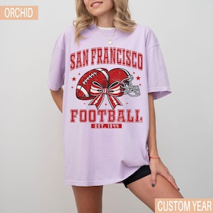 Comfort Colors® Vintage San Francisco Football Sweatshirt T-Shirt, Retro San Francisco Game Day Shirt,Football Fan Gift,San Francisco Sports