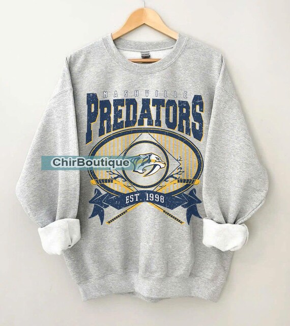 Camiseta vintage de los Nashville Predators de los 90, sudadera de