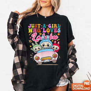 Just A Girl Who Loves Labubu Png, Labubu Cute Png, Labubu The Monsters Meme Png,Labubu Characters Designs, Sublimation Design