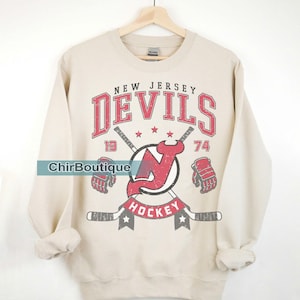 New Jersey Devils Sweatshirt | New Jersey Devils Merch | Vintage New Jersey Hockey shirt | Personalized New Jersey hockey tee | Hockey Gift