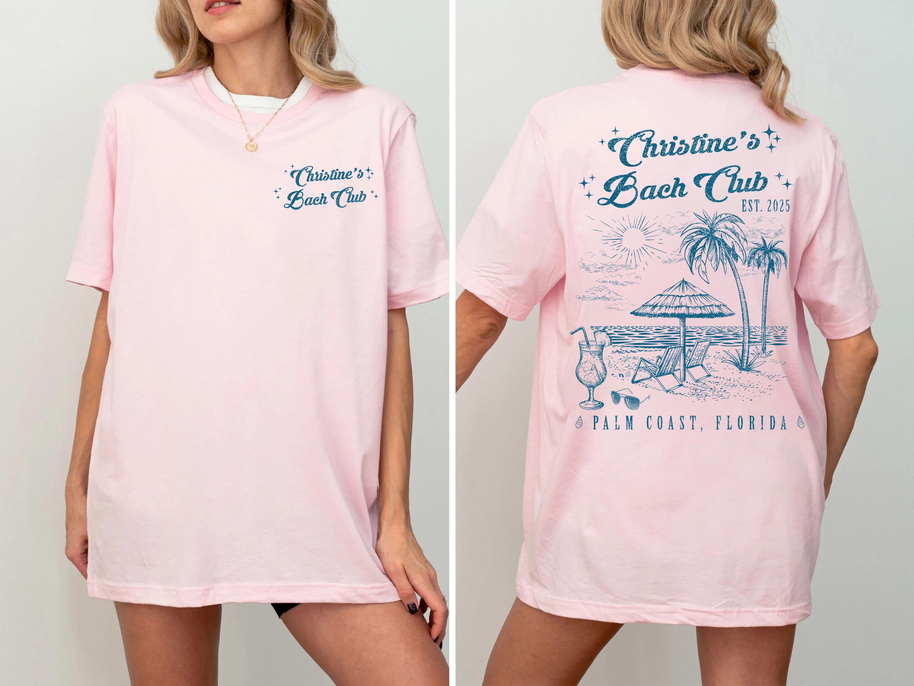 Custom Beach Bachelorette Shirts, Beach Bride Shirt, Bachelorette Party Shirt, Bach Club Bachelorette Gift, Beach Bride and Bridesmaid Gifts