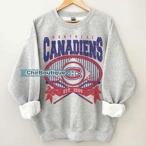Vintage 90s Montreal Canadien Shirt, Crewneck Montreal Canadien Sweatshirt, Jersey Hockey Gift For Christmas