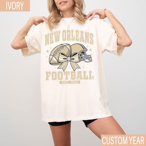 Comfort Colors® Vintage New Orleans Football Sweatshirt T-Shirt, Retro New Orleans Game Day Shirt, Football Fan Gift, New Orleans Sports Tee