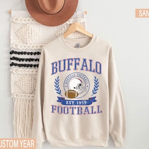sweat-shirt de football Buffalo vintage, maillot de football Buffalo, t-shirt de fan de football Buffalo, t-shirt Buffalo, vêtements pour le jour du match