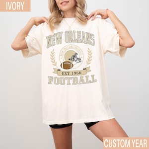 Comfort Colors® Vintage New Orleans Football Sweatshirt T-Shirt, Retro New Orleans Game Day Shirt, Football Fan Gift, New Orleans Sports Tee