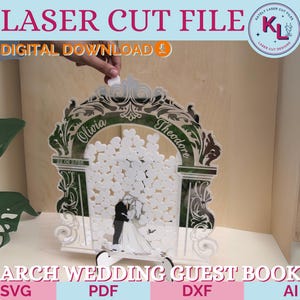 Alternatief bruiloftsgastenboek, ceremonieaccessoires, rustieke gunsten voor gasten, lasergesneden bruiloftsgastenboek, acrylbord voor bruiloftsgastenboek
