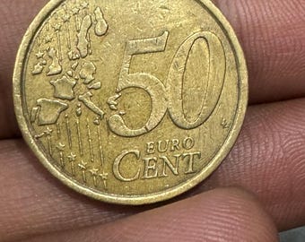 2002 50 Euro Cent Italy rim error
