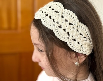 Boho Crochet Hair Bandana | Handmade Cotton Kerchief