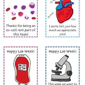 Lab Week Appreciation Printables - Version 2 - Etsy