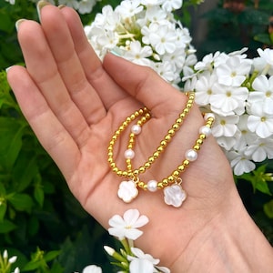 Gold clover bracelets