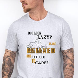 T-shirt chat paresseux, chemise drôle pour amoureux des chats, cadeau pour les amoureux des chats, t-shirt humour introverti, chemise humour chat, chemise chat cool, chemise chat sarcastique