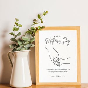 Personalisierte glückliche Muttertag druckbare Karte, Muttertagskarte, Grußkarte, druckbare Karte, Valentinstag Muttertagskarte.