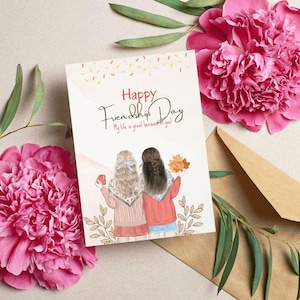 Biglietto d'auguri stampabile per la migliore amica, biglietto per la giornata dell'amicizia, biglietto di buon compleanno, regalo per un'amica, biglietto di auguri di compleanno, regalo per la migliore amica