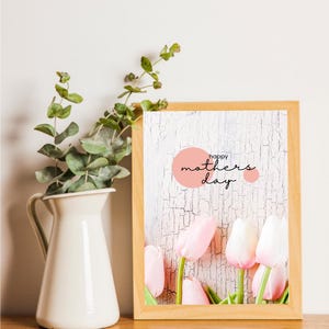 Tulpe Muttertagskarte, Blumen Muttertagskarte, personalisierte Muttertagskarte, Tulpe Muttertagskarte, Tulpe Karte für Mama.