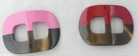 Handmade Anchor-shaped Lacquered Horn Ring for Silk Scarf Carre Handmade Anchor-shaped Lacquered Horn Ring for Silk Scarf Carre