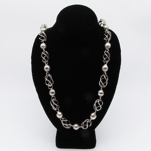 Taxco Original Sterling Link Necklace Mid-Century