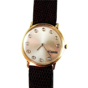 Jaeger LeCoultre Ultra Flat K818/1CW Brilliant 14K Solid Gold Diamond Dial JL-Logo Crown