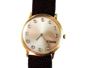 Jaeger LeCoultre Ultra Flat K818/1CW Brilliant 14K Solid Gold Diamond Dial JL-Logo Crown