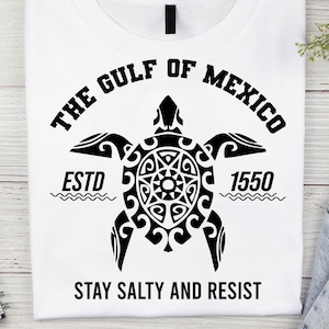 Golfo do México SVG PNG, Golfo do México Fique Salgado Resistência SVG, Praia do México SVG, Presente Democrata SVG, Golfo SVG, Sublimação, Download Digital