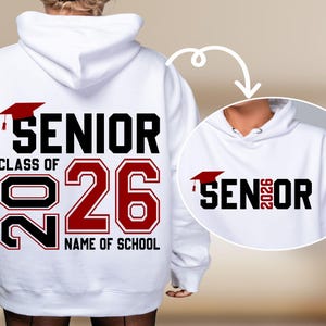 Senior Class Of 2026 Svg, Png, Black Maroon Sports Design, Back & Front Design, Senior 2026 Svg, High School, College, Personalized Senior