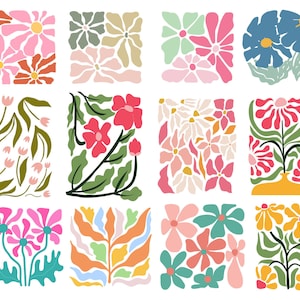 Bundle Png abstrait fleur, Svg fleur danois, Svg fleur rétro, Svg fleur bohème, Svg floral, Svg floral bohème, Svg fleur groovy, tendance