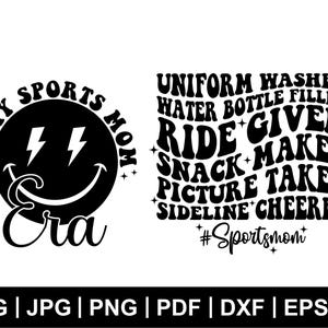 Sport moeder Svg Png, sport moeder Shirt Svg, In mijn sport moeder tijdperk Svg, Game Day Svg, honkbal Svg, sublimatie, trendy, silhouet, gesneden bestand