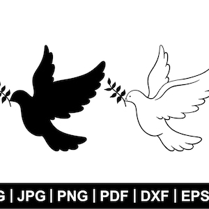 Tauben-Svg-Silhouette, Tauben-Svg, Tauben-Silhouette, Vogel-Silhouette, Tauben-Svg, Tauben-Clipart, Cut-Datei für Cricut, digitaler Download