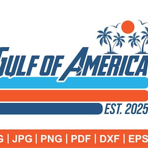 Golf von Amerika Amerika Aufkleber, Golf von USA Amerika Est 2025, Gruß vom Golf, digitaler Download