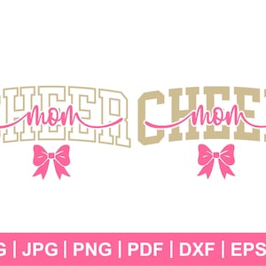 Mamá animadora SVG PNG, Lazo SVG, Animadora SVG, Día de la Madre SVG, Camiseta de mamá animadora SVG, Vida de animadora SVG, Vida de mamá SVG, Mamá animadora SVG, Mamá SVG