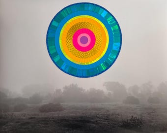 glow portal - 16x20 photographic print embellished with rainbow tape portal