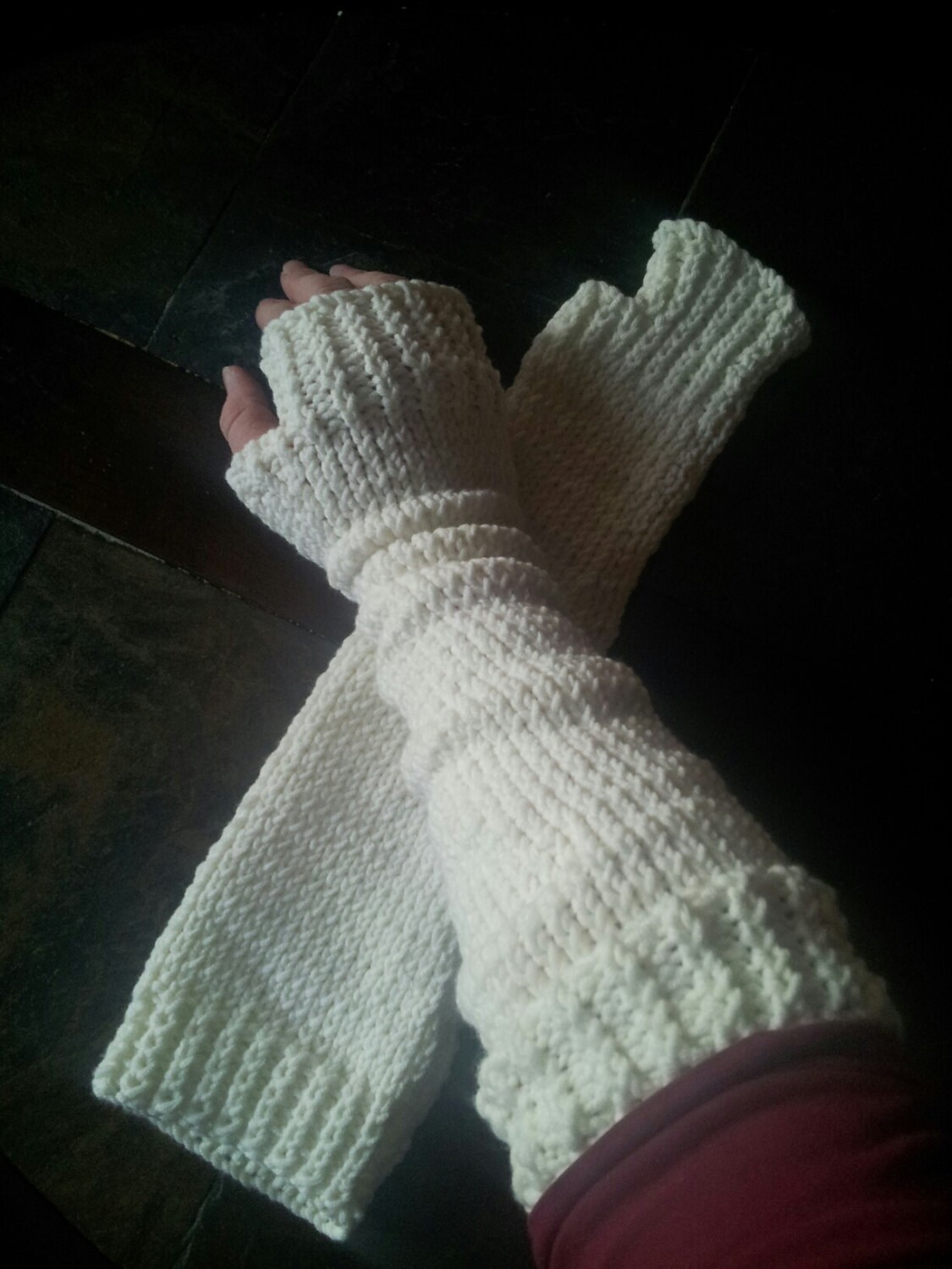 White Fingerless Gloves Women's Fingerless Gloves Etsy