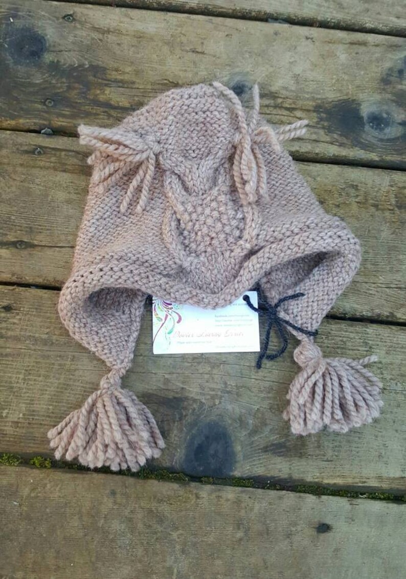 cable knit owl hat owl hat girls owl hat baby girls owl hat child/'s owl hat beige owl hat Knit owl hat owl bonnet babies owl hat