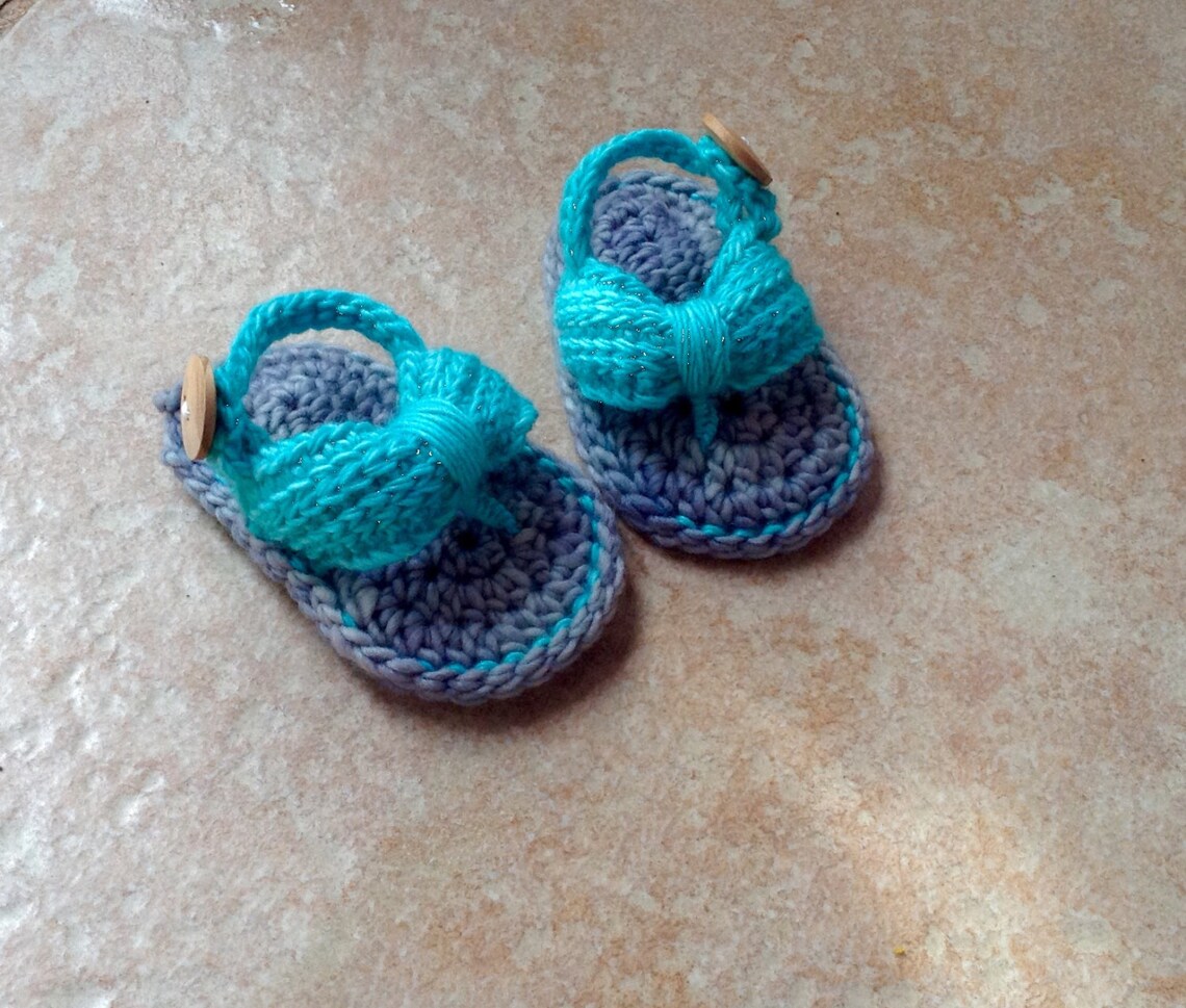 Crochet Baby Flip Flops Baby Flip Flops Crochet Baby Shoes | Etsy