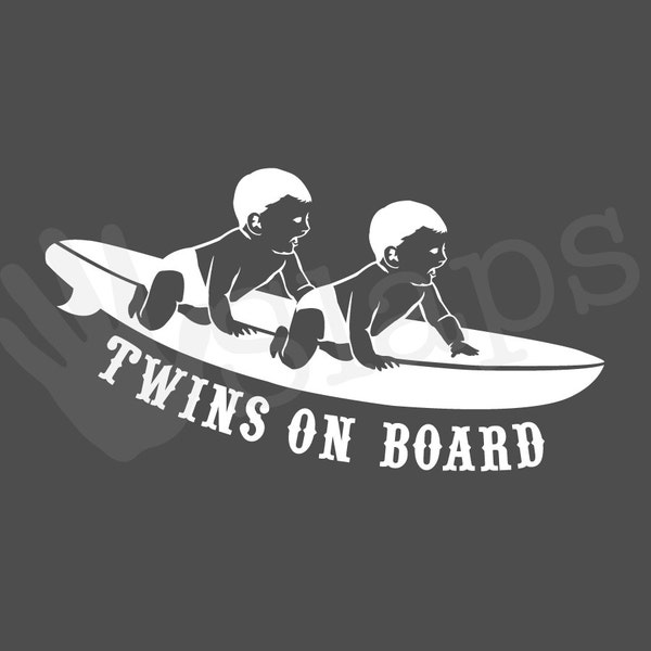 Twins on board vinyl decal car sticker