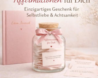 Self-Love Affirmation Cards | 50 Positive Sayings and Affirmations | Gift for Girlfriend | Mindfulness & Self-Care | Digital Download