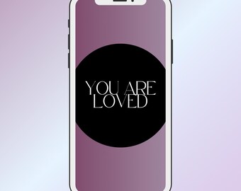 Dusty Rose Affirmation Phone Wallpaper | Self Love Lock Screen for iPhone & Android | Minimal Aesthetic Background | Instant Download
